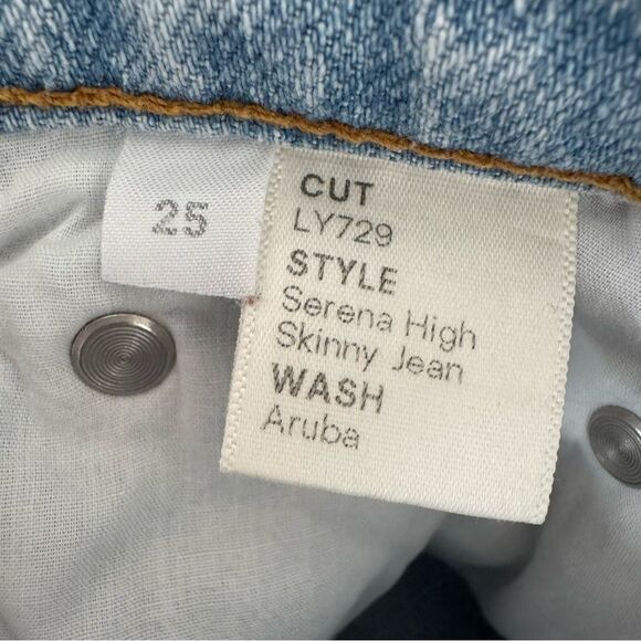 NEW Reformation Serena High Skinny Jeans in Aruba Light Wash Size 25 - Picture 9 of 10